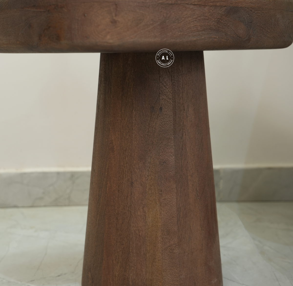 Mango wood side table - Walnut finish Arina Living