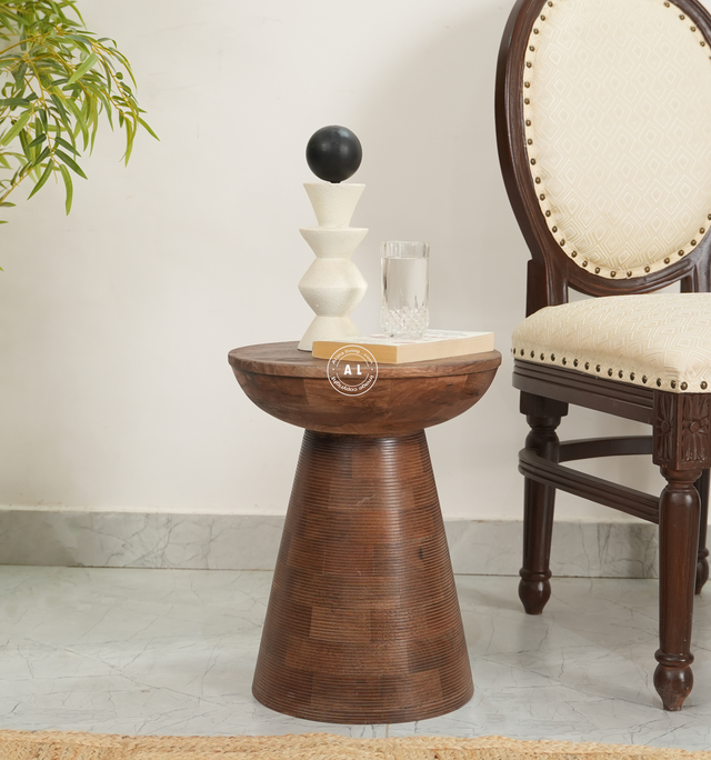 wooden side table - walnut finish Arina Living