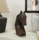 Handcrafted Wooden Horse Head Sculpture Arina Living
