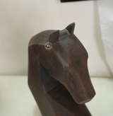 Handcrafted Wooden Horse Head Sculpture Arina Living