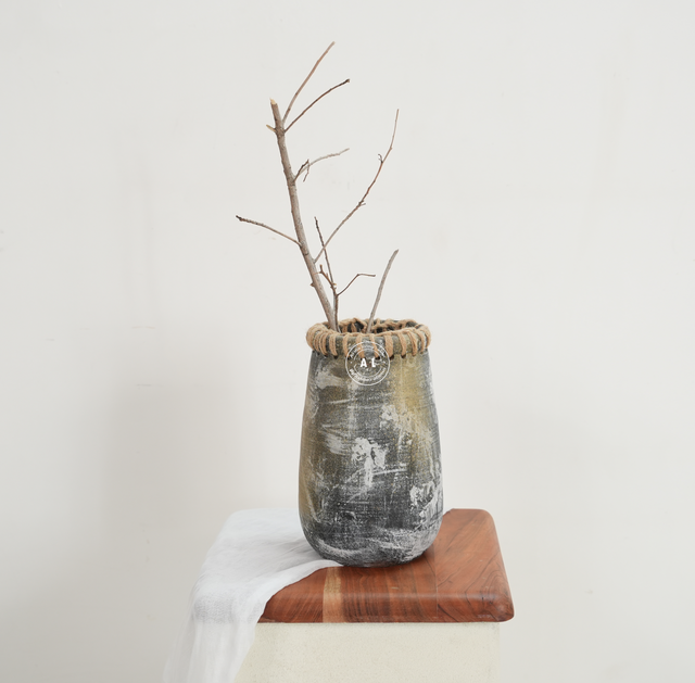 Rustic Terracotta Vase with Jute Detailing Arina Living