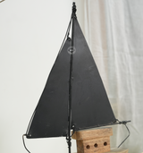 Wooden Sailboat with Iron Stand Arina Living