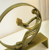 Gold Iron Reading Figure Decorative Sculpture Arina Living