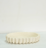 White Sculpted Paper Mache Tray Arina Living