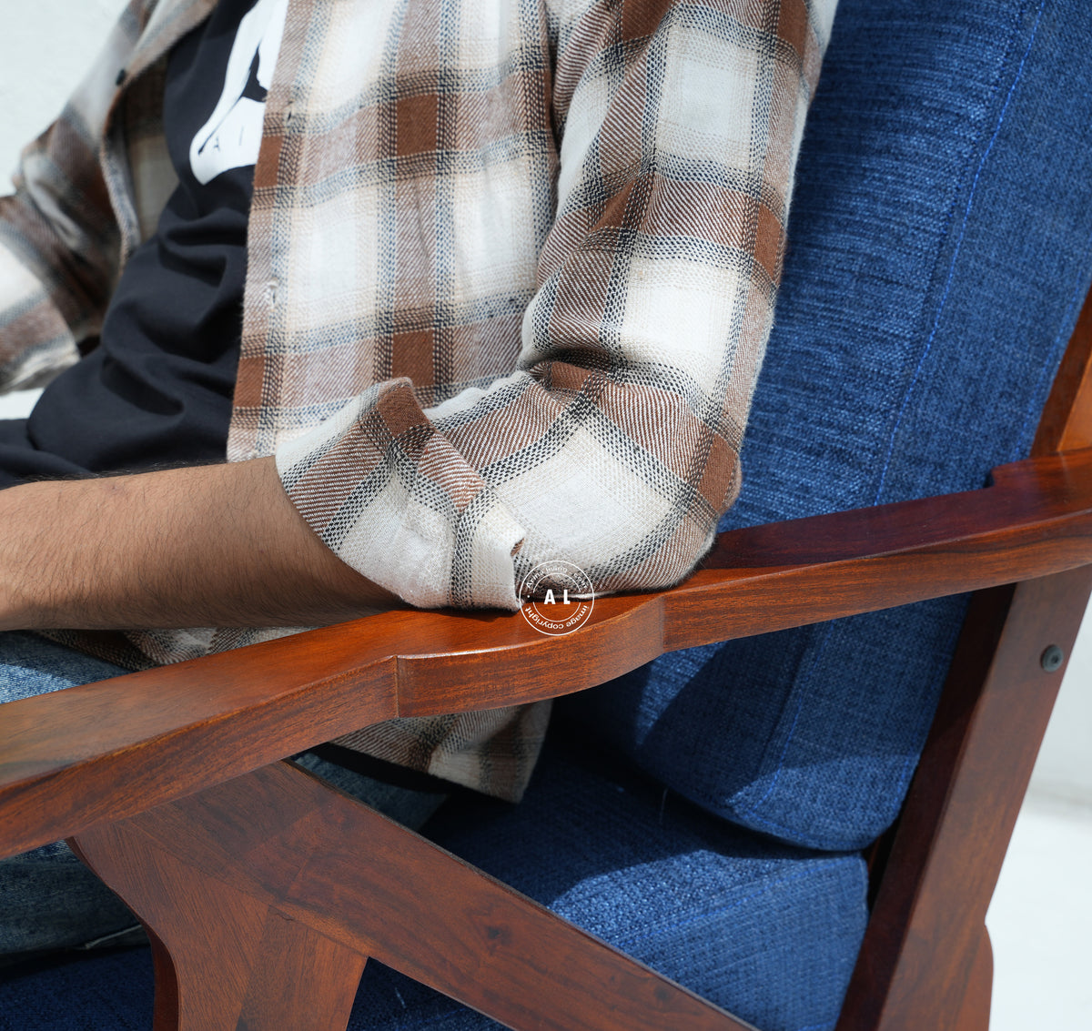 sheesham wood Lounge Chair Arina Living