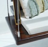 Prestow Air - Reversible Sheesham Wood  Swing Chair - Walnut finish Arina Living