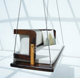 Prestow Air - Reversible Sheesham Wood  Swing Chair - Walnut finish Arina Living