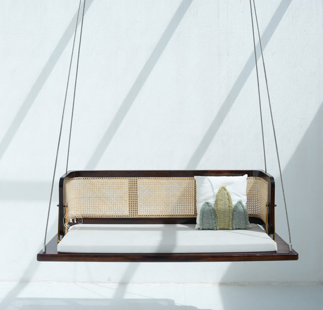 Prestow Sheesham Wood Swing Chair - Honey finish Arina Living
