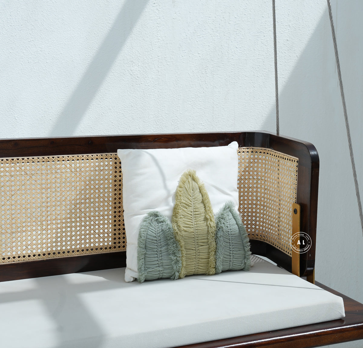 Prestow Sheesham Wood Swing Chair - Honey finish Arina Living
