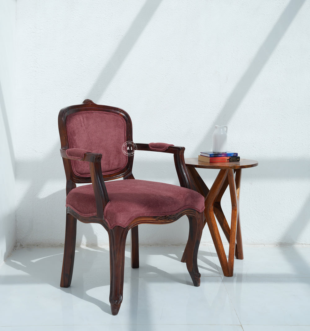 Upholstered Sheesham Wood Dining Chair Arina Living