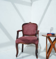 Upholstered Sheesham Wood Dining Chair Arina Living