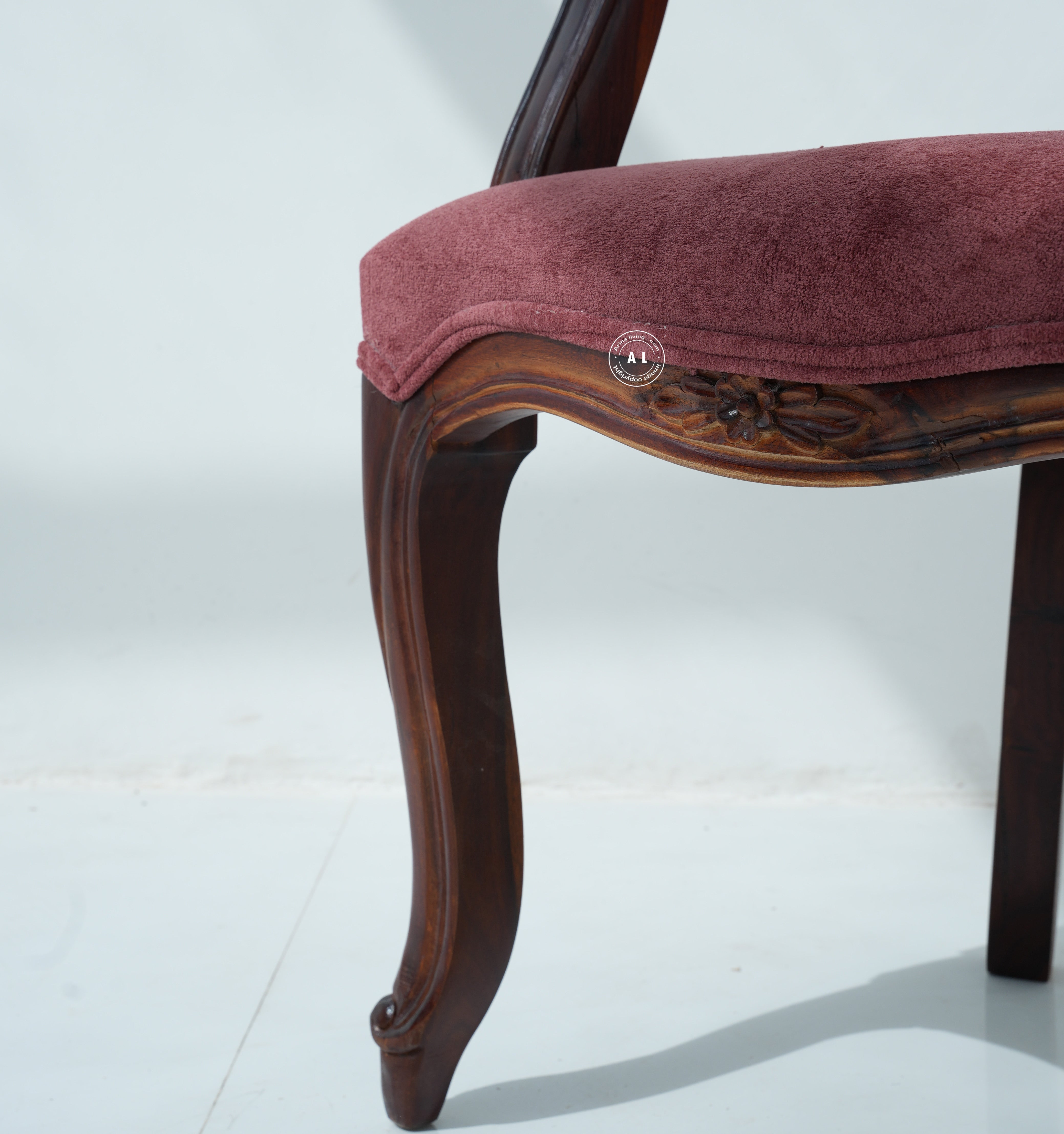 Upholstered Sheesham Wood Dining Chair Arina Living