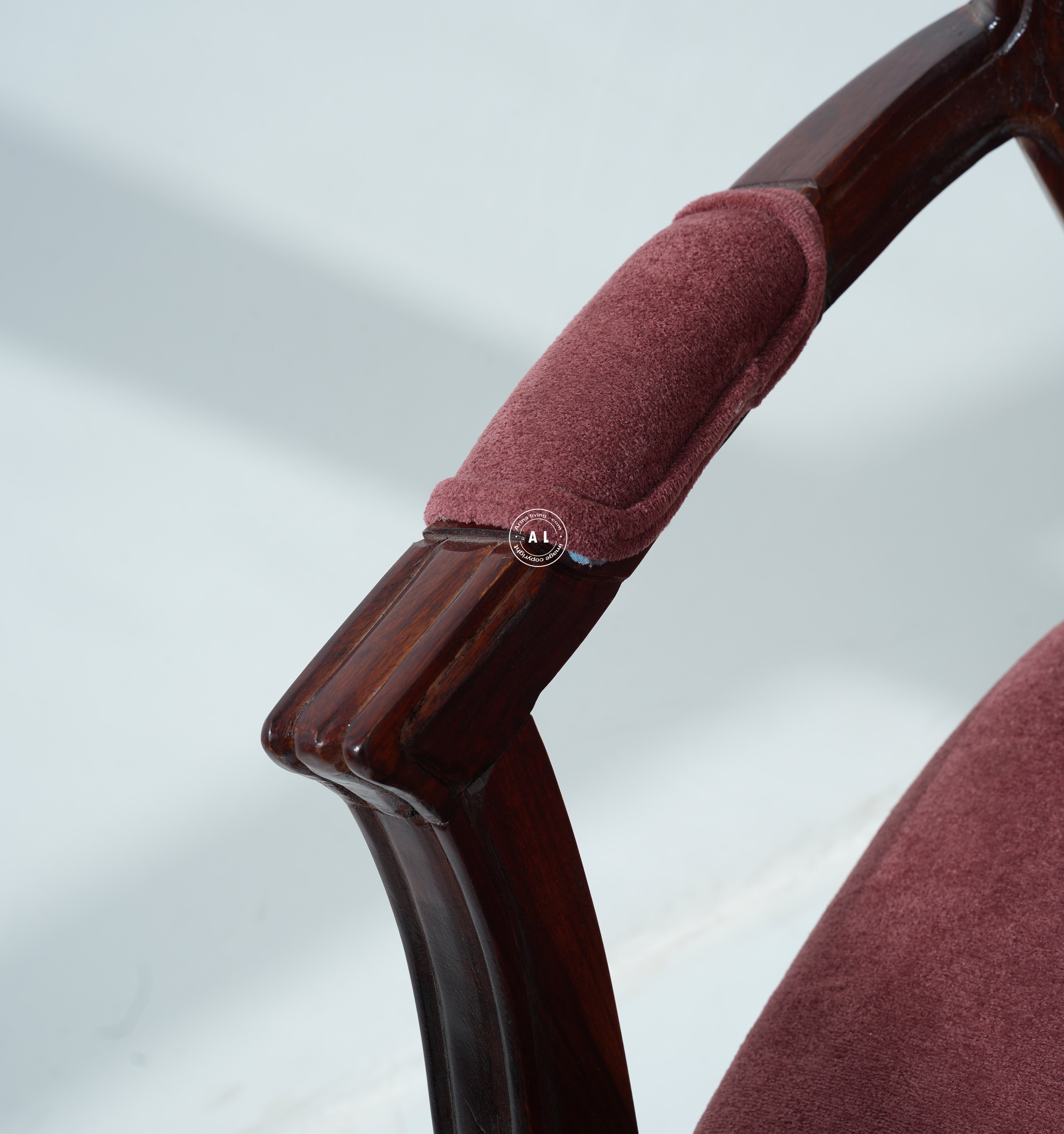 Upholstered Sheesham Wood Dining Chair Arina Living