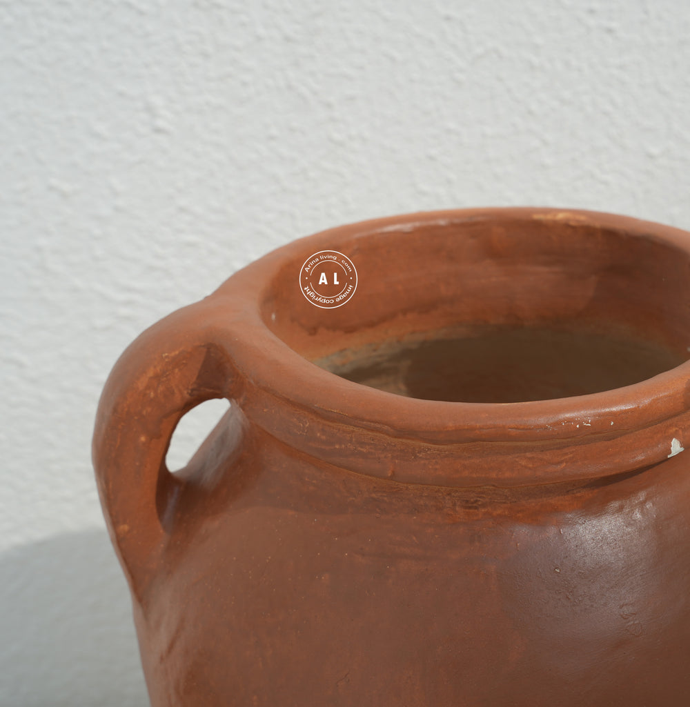 Rustic Terracotta and Ivory Decorative Flower Vase Arina Living