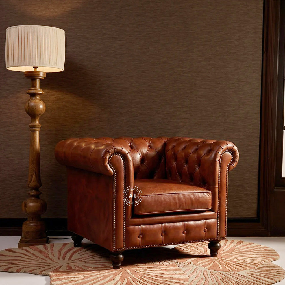 1 Seater Leather Sofa Arina Living