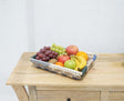 Basket Handcrafted Natural Woven Storage Tray with Handles Arinaliving