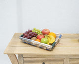 Basket Handcrafted Natural Woven Storage Tray with Handles Arinaliving