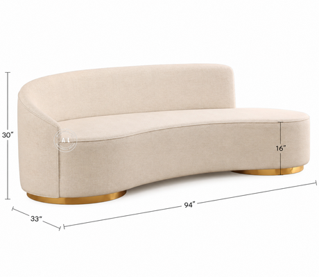3 Seater Curved Sofa Arina Living