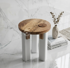 Nero Solid Mango Wood Side table Arina Living