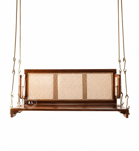 Conklin Solid Sheesham Wood Swing/Jhula - Honey finish Arina Living