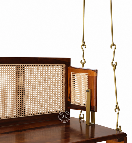 Conklin Solid Sheesham Wood Swing/Jhula - Honey finish Arina Living