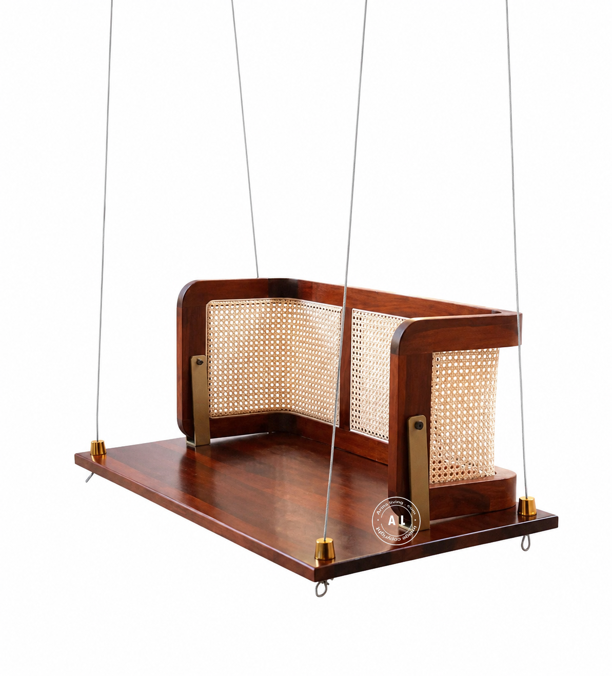 Prestow Sheesham Wood Swing Chair - Honey finish