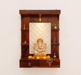 Lief Sheesham Wood Hanging Temple for Home - Honey finish