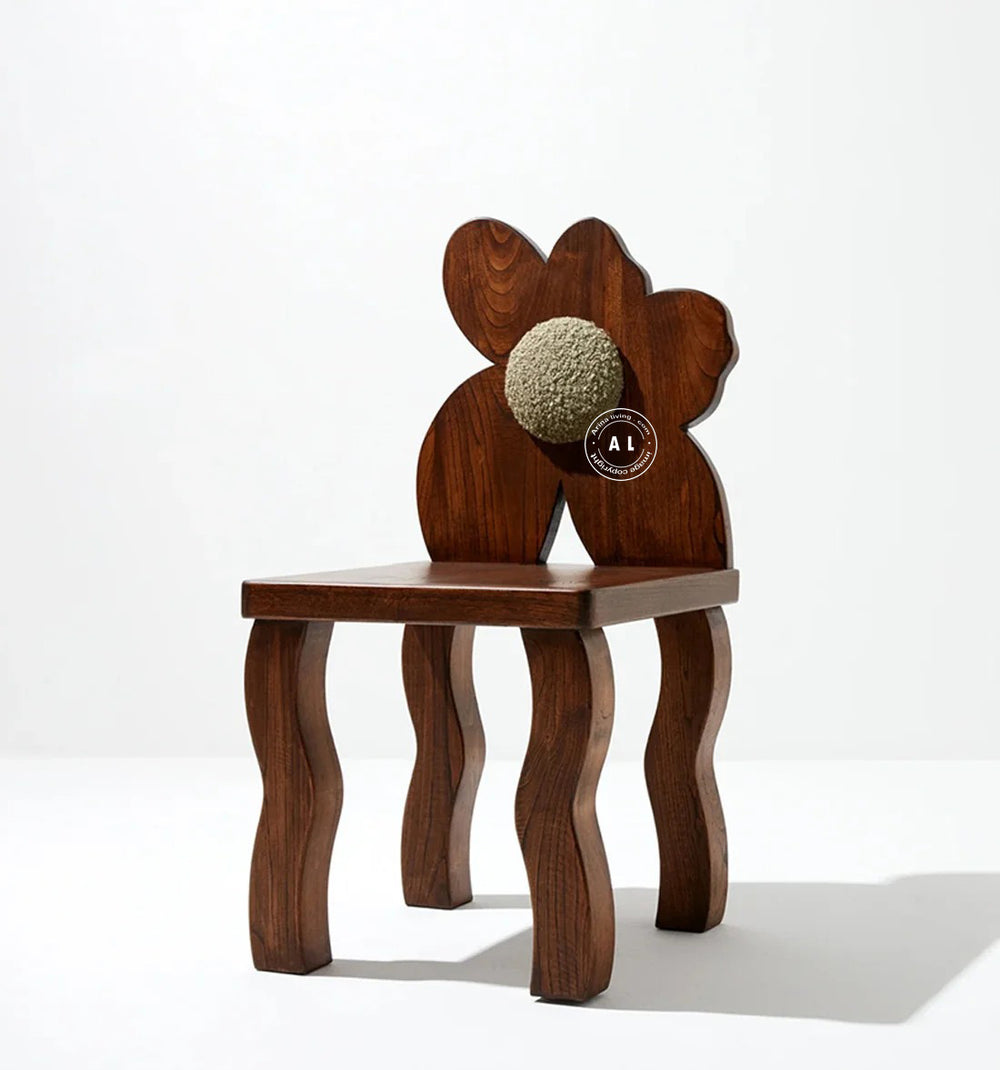 Acacia Wood Kids Flower Chair – Premium Honey Finish Arina Living