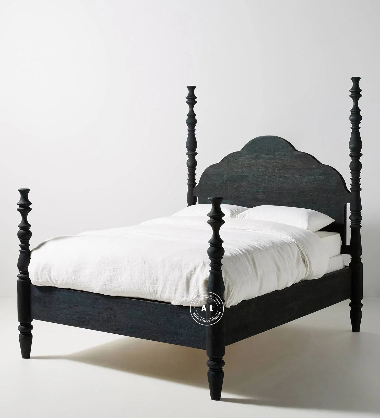 Mango wood Queen size Poster Bed Arina Living