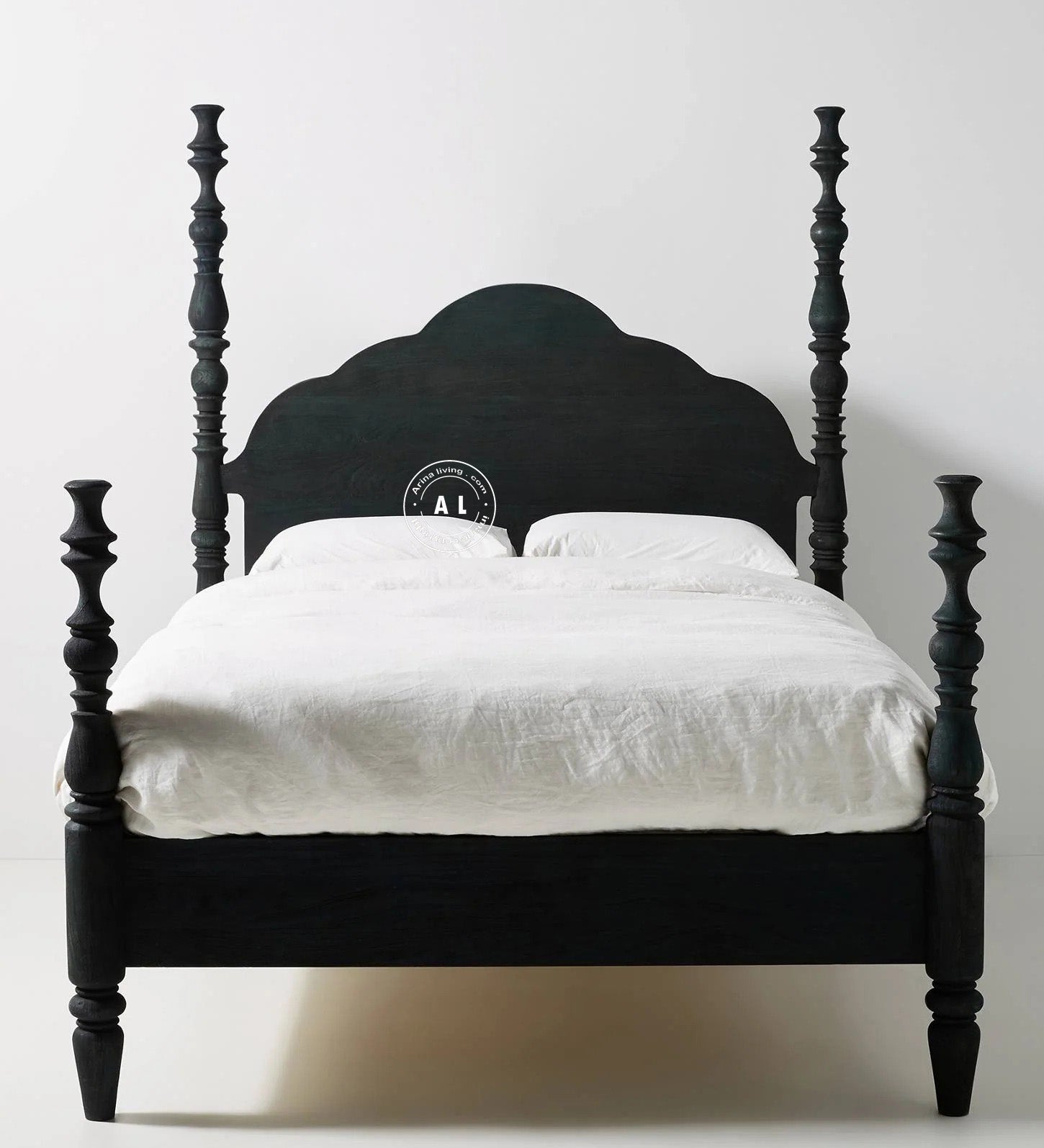 Mango wood Queen size Poster Bed Arina Living