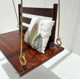 Cross Sheesham Wood Swing (Jhula) with Backrest – Honey Finish Arina Living