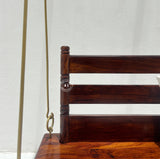 Cross Sheesham Wood Swing (Jhula) with Backrest – Honey Finish Arina Living