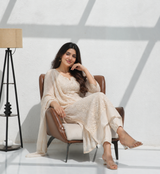 Native Wooden Lounge Chair – Premium Rexine & Cotton Upholstered Accent Chair with Metal Legs