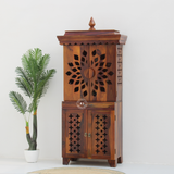 sheesham wood Home Temple 4 door - Honey finish