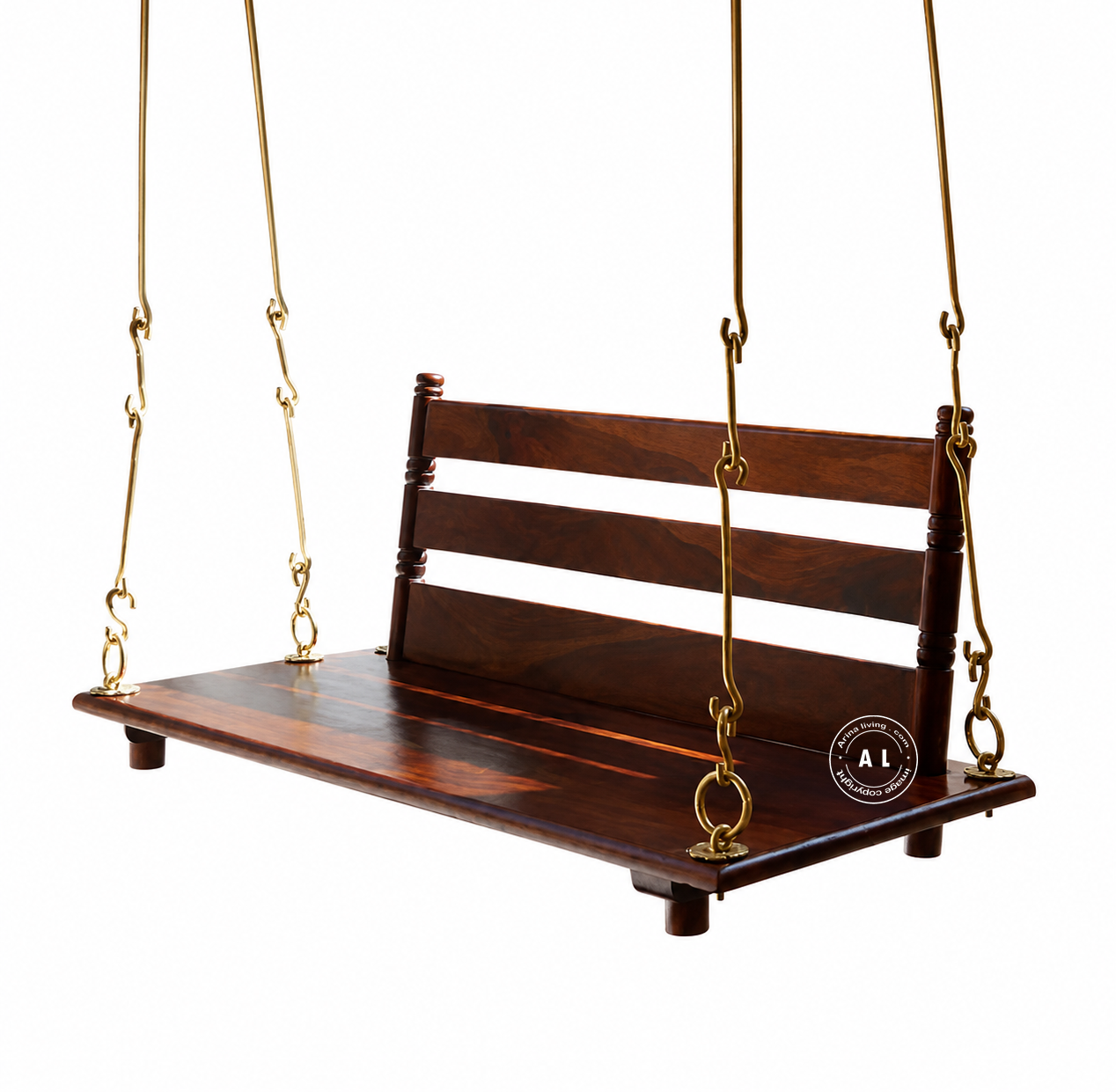 sheesham wood swing (jula) - honey finish