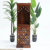 Sheesham Wood Floor Standing Temple - Honey finish