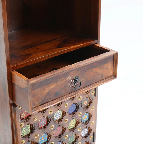 Sheesham Wood Floor Standing Temple - Honey finish Arina Living