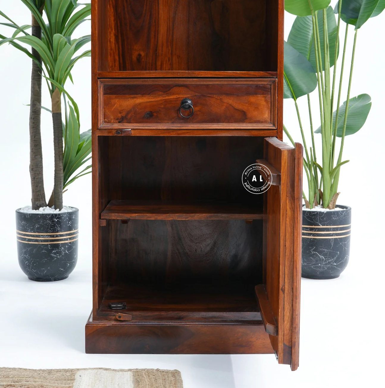 Sheesham Wood Floor Standing Temple - Honey finish