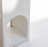 Alezzo solid mango wood white side table