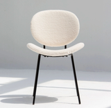 Modern Upholstered Chair in Boucle Fabric