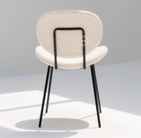 Modern Upholstered Chair in Boucle Fabric