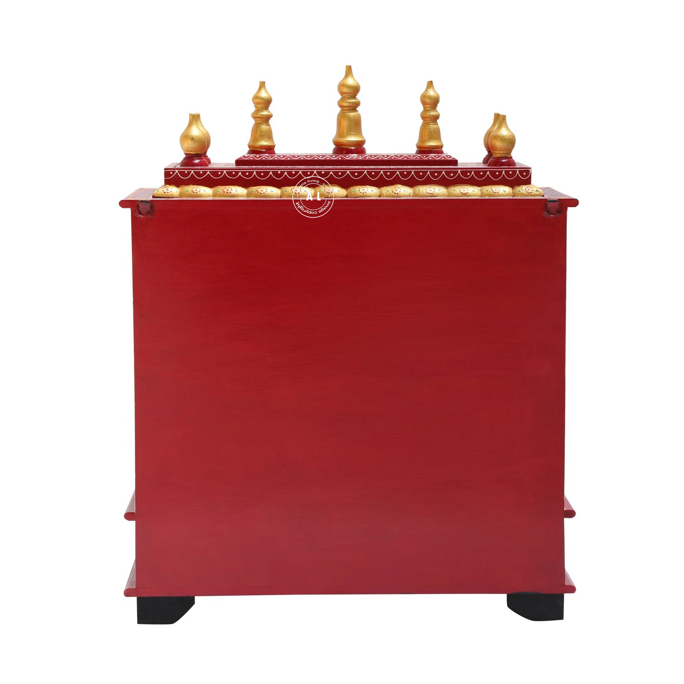 Shelford Painting Home Temple – Handcrafted Wooden Mandir with Drawers