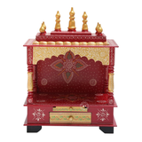 Shelford Painting Home Temple – Handcrafted Wooden Mandir with Drawers