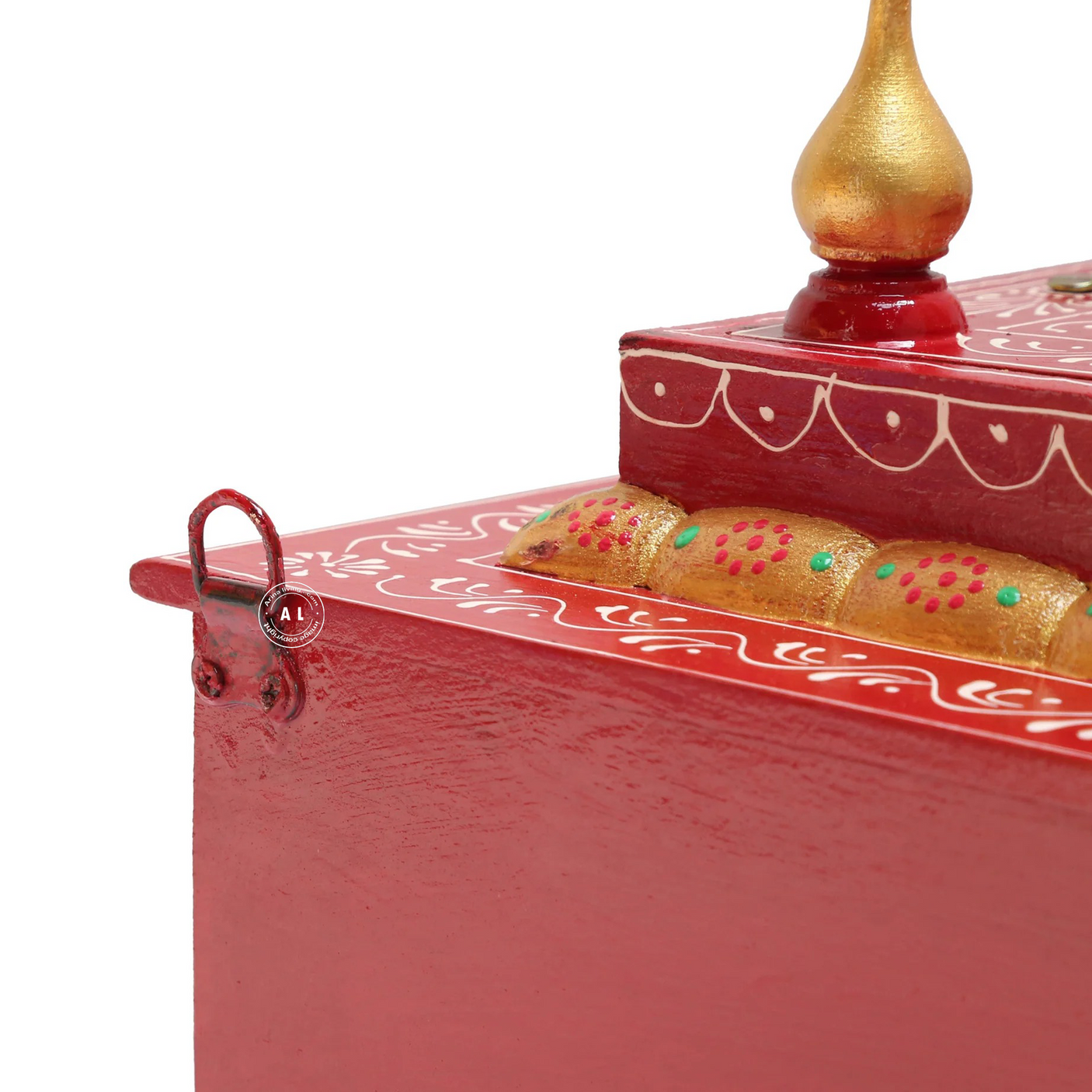 Shelford Painting Home Temple – Handcrafted Wooden Mandir with Drawers