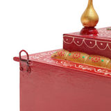 Shelford Painting Home Temple – Handcrafted Wooden Mandir with Drawers