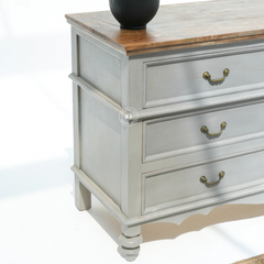 Chester Solid Mango Wood 6 Drawer Chest of Drawers – White Finish Arina Living