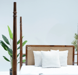 King Size Poster Bed Without Storage - Honey Finish