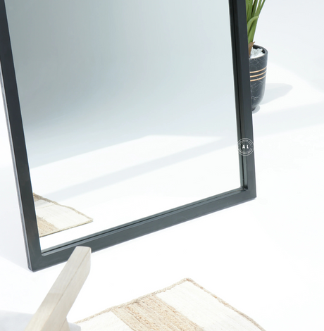 Chriss Black Metal Mirror Frame | Full Length Decorative Mirror Arina Living