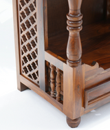 Ryland Solid Wood Home Temple with Drawer – Teak Finish