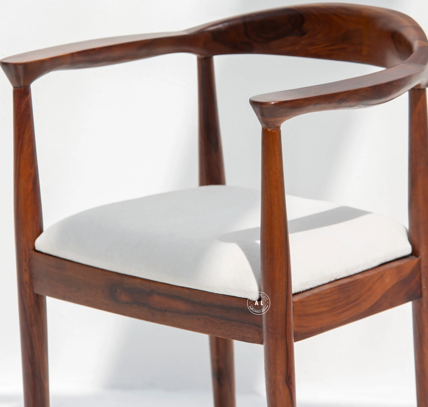 Dorsey Acacia Wood Dining Chair with Cushioned Seat – Honey Finish